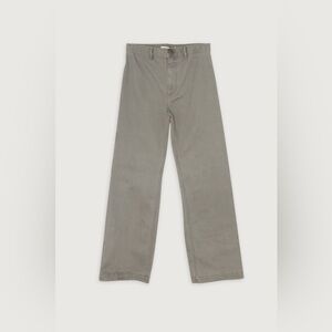 NWOT OAK + FORT Straight Leg Twill Pants, grey, size 8